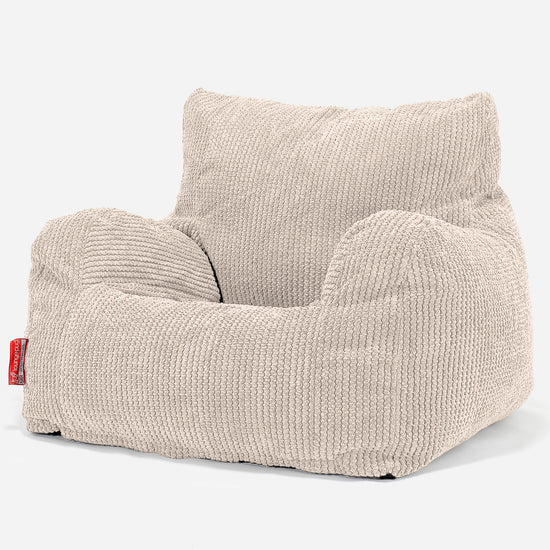 Poltrona Sacco, Pouf - Pompon Panna 01