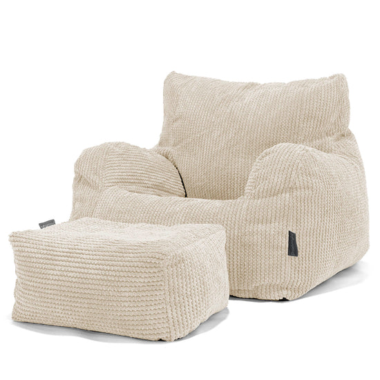 Poltrona Sacco, Pouf - Pompon Panna 02