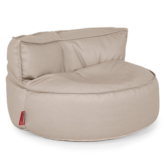 Pouf Divano Chloe - Pelle Vegana Avorio 01
