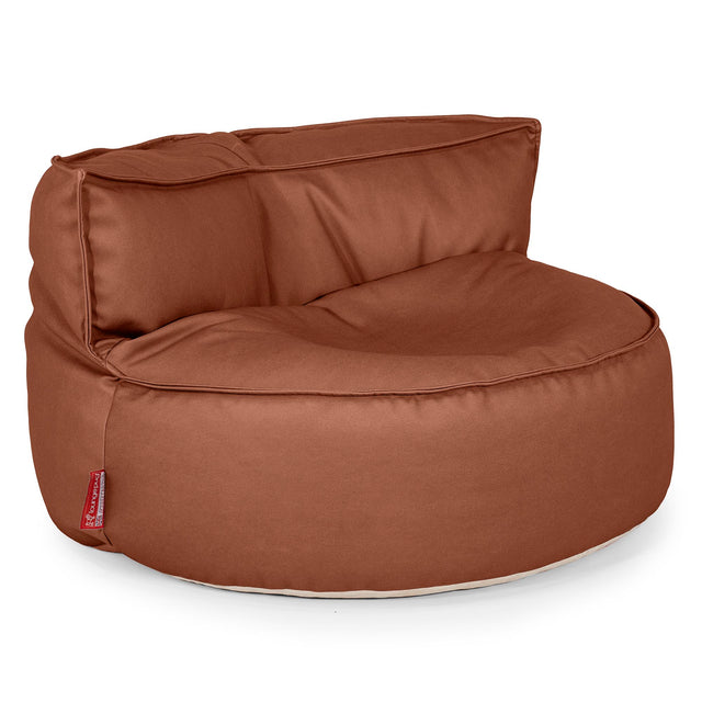 Pouf Divano Chloe - Pelle Vegana Castagno 01