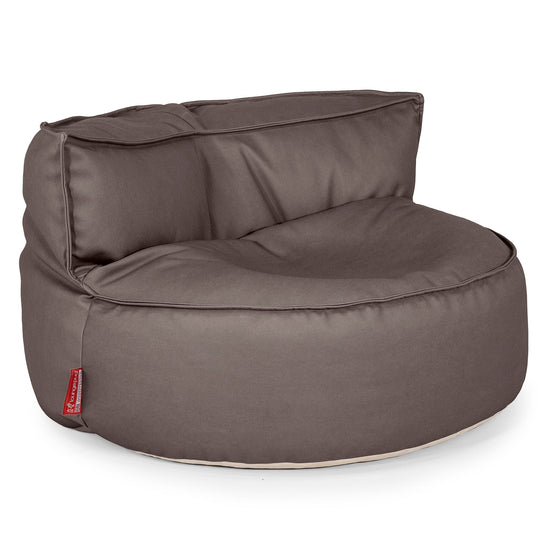 Pouf Divano Chloe - Pelle Vegana Cioccolato 01
