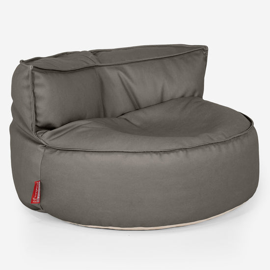 Pouf Divano Chloe - Pelle Vegana Grigio 01