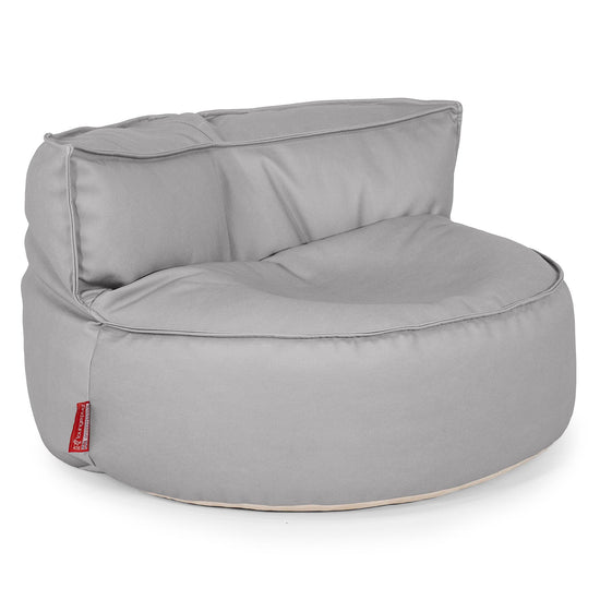 Pouf Divano Chloe - Pelle Vegana Grigio 01