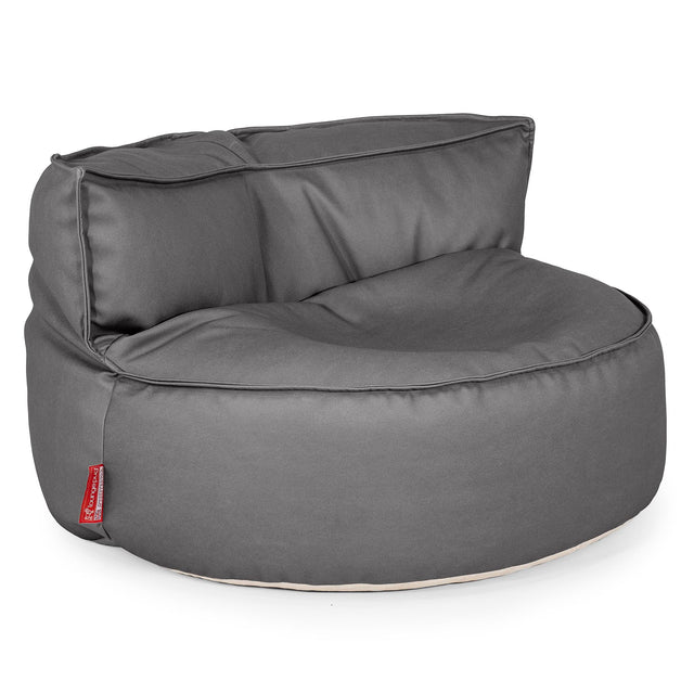 Pouf Divano Chloe - Pelle Vegana Grigio 01