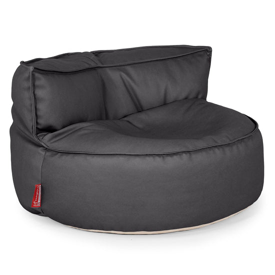 Pouf Divano Chloe - Pelle Vegana Nero 01