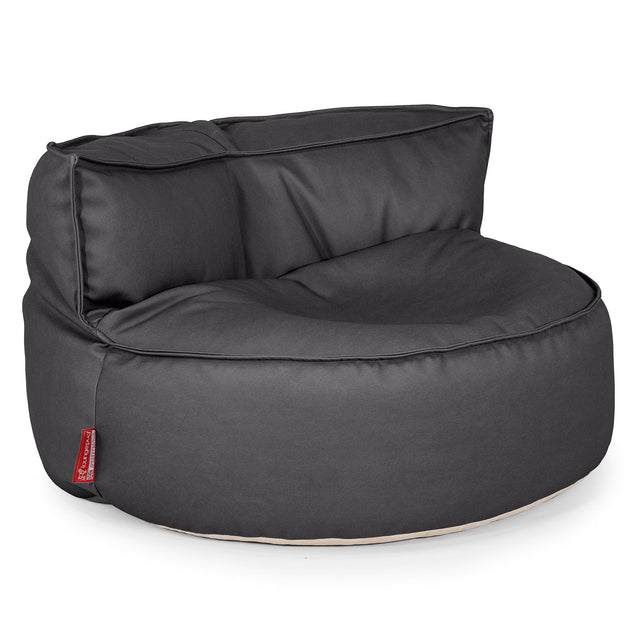 Pouf Divano Chloe - Pelle Vegana Nero 01