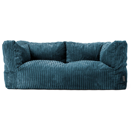Albert Pouf Divano 2 posti - Velluto a Coste Navy 01