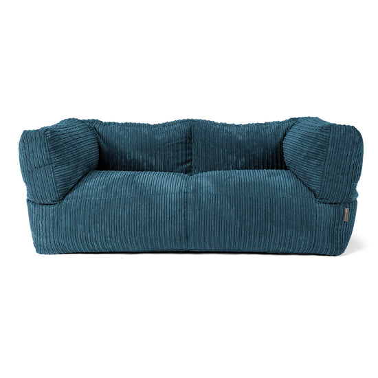 Albert Pouf Divano 2 posti - Velluto a Coste Navy 01