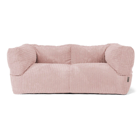 Albert Pouf Divano 2 posti - Velluto a Coste Rosa Cipria 01