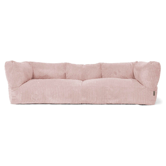 Albert Pouf Divano 3 posti - Velluto a Coste Rosa Cipria 01