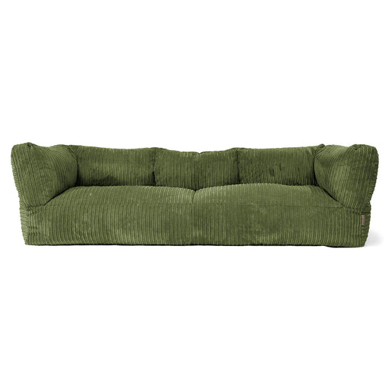 Albert Pouf Divano 3 posti - Velluto a Coste Verde Foresta 01