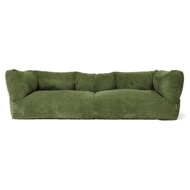 Albert Pouf Divano 3 posti - Velluto a Coste Verde Foresta 01