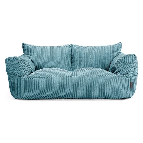 Divano a Sacco Josephine - Velluto a Coste Egeo Blu 01
