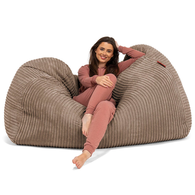 Pouf Divano Gigante - Velluto a Coste Moca 03