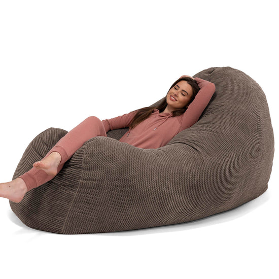 Pouf Divano Gigante - Pompon Cioccolato 02