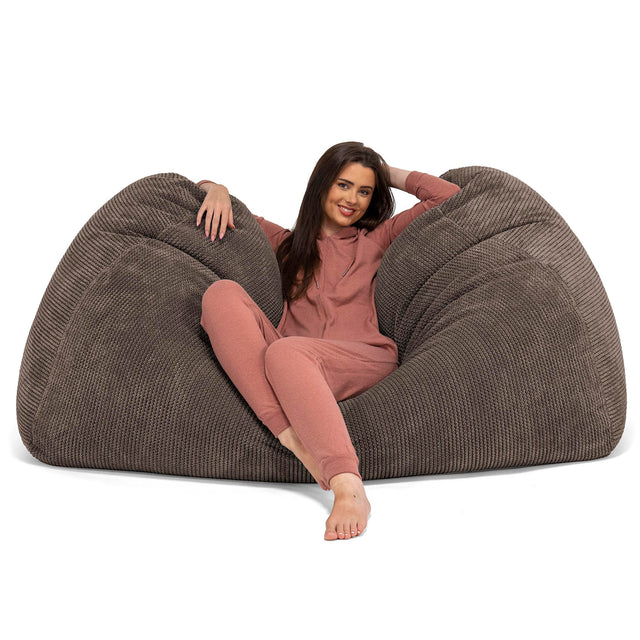 Pouf Divano Gigante - Pompon Cioccolato 03