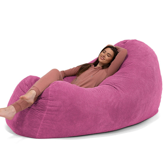 Pouf Divano Gigante - Pompon Rosa 02