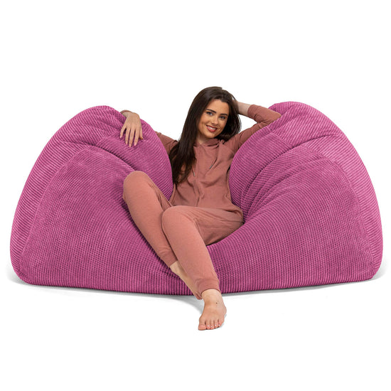 Pouf Divano Gigante - Pompon Rosa 03