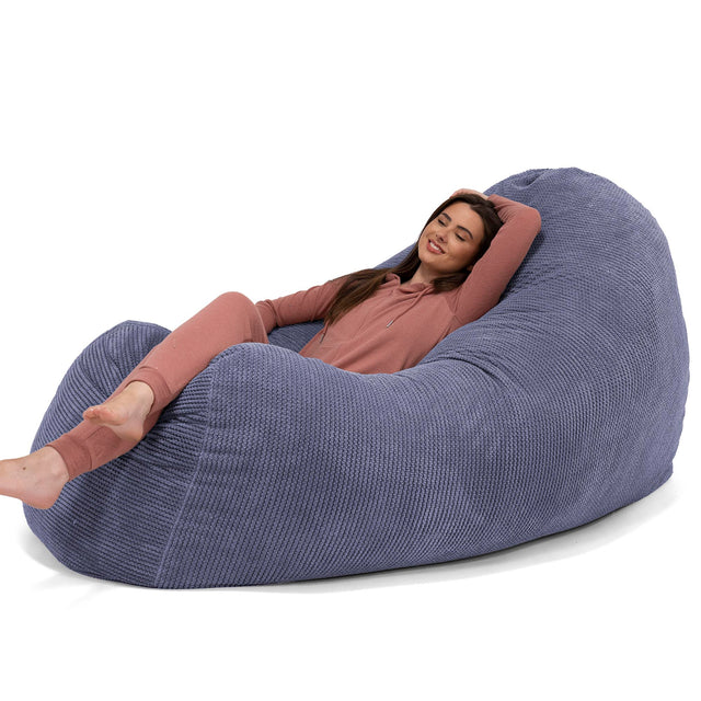 Pouf Divano Gigante - Pompon Viola 02