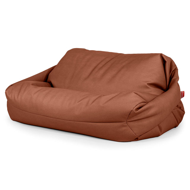 Pouf Divano Sabine - Pelle Vegana Castagno 01