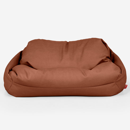 Pouf Divano Sabine - Pelle Vegana Castagno 02