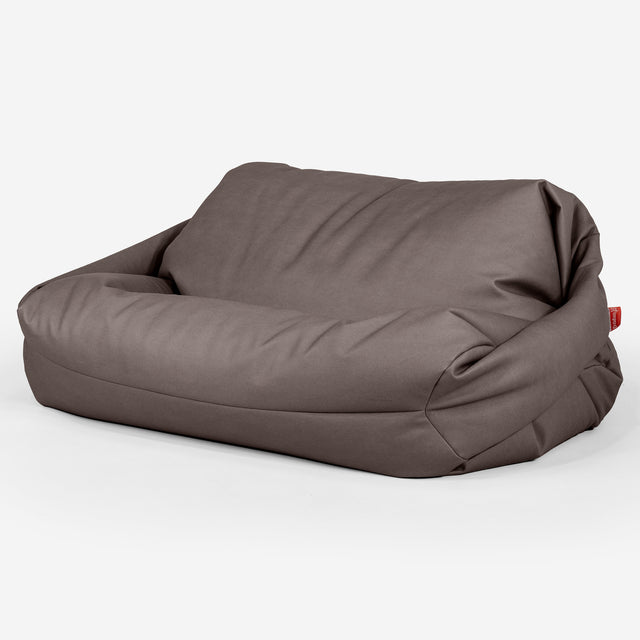 Pouf Divano Sabine - Pelle Vegana Cioccolato 01