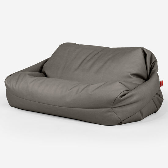 Pouf Divano Sabine - Pelle Vegana Grigio 01