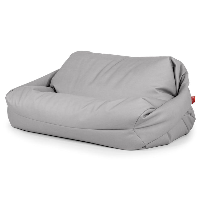 Pouf Divano Sabine - Pelle Vegana Grigio 01