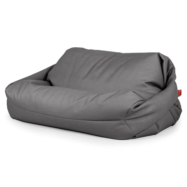 Pouf Divano Sabine - Pelle Vegana Grigio 01