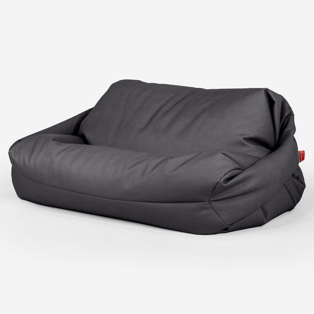 Pouf Divano Sabine - Pelle Vegana Nero 01