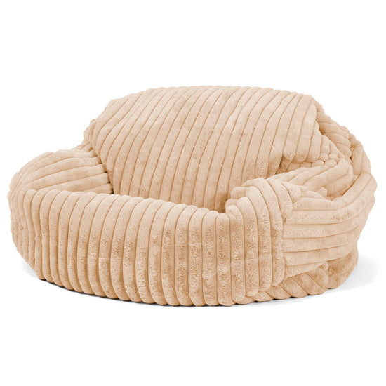 Pouf Divano Sabine - Velluto Felpato Ultra Morbido Pesca 02