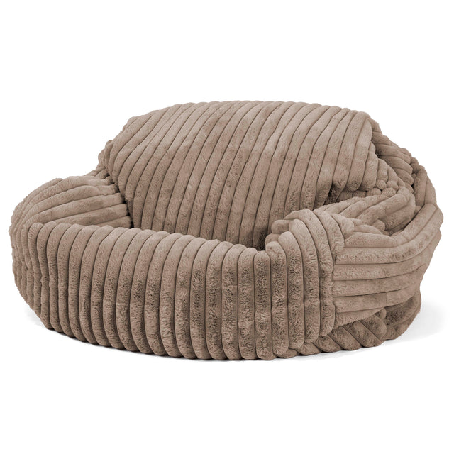 Pouf Divano Sabine - Velluto Felpato Ultra Morbido Visone 02