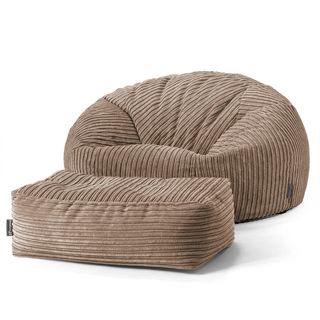 Pouf Divano, Sacco - Velluto a Coste Moca 02