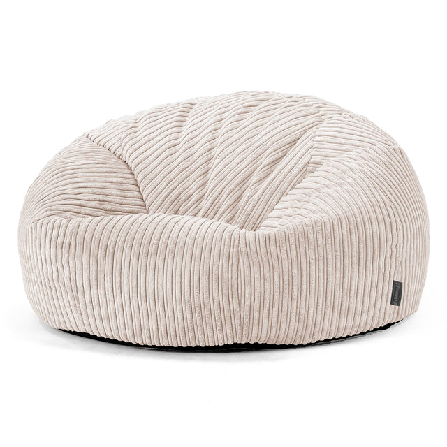 Pouf Divano, Sacco - Velluto a Coste Avorio 01