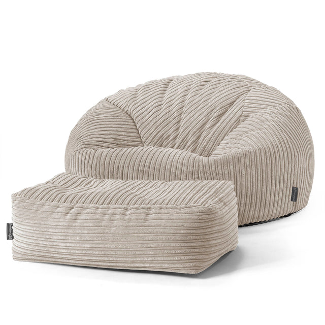 Pouf Divano, Sacco - Velluto a Coste Visone 02