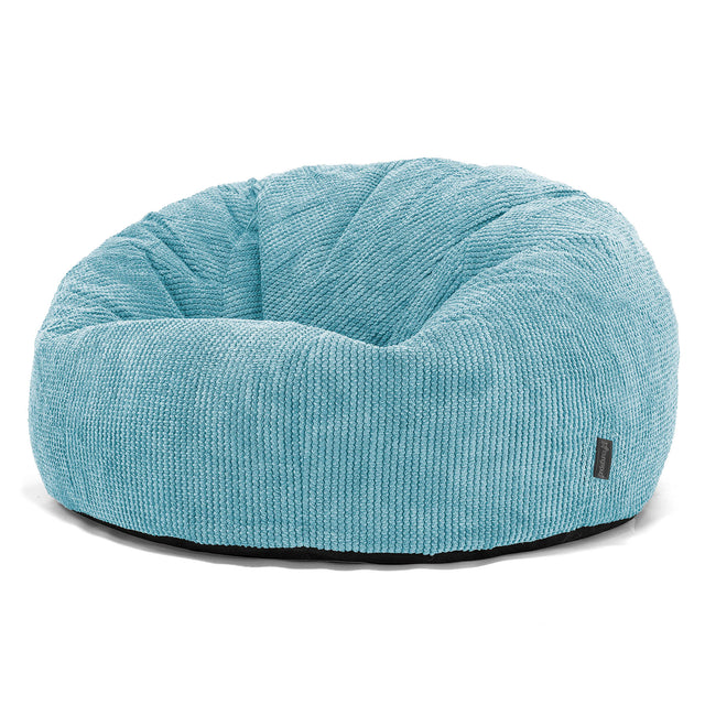 Pouf Divano, Sacco - Pompon Egeo Blu 01
