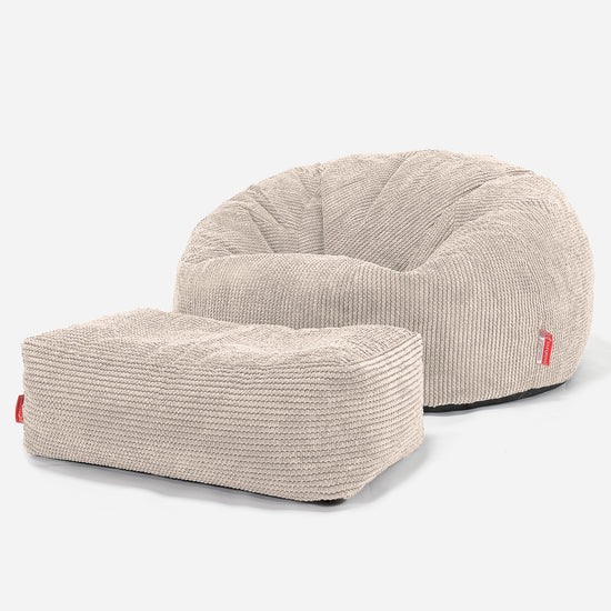 Pouf Divano, Sacco - Pompon Panna 02
