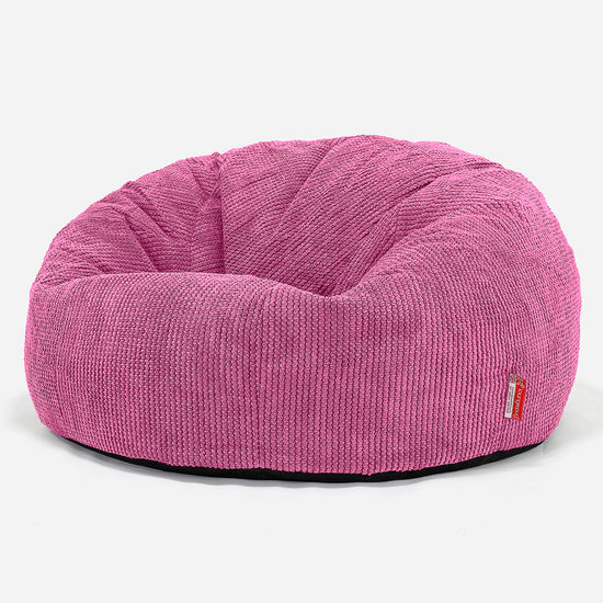 Pouf Divano, Sacco - Pompon Rosa 01