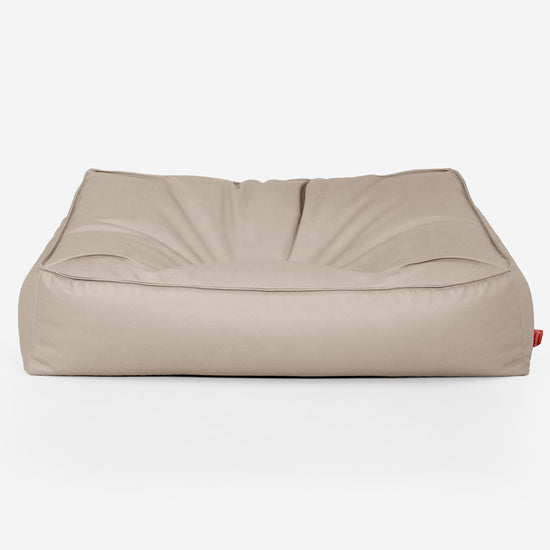 Pouf Divano Sloucher - Pelle Vegana Avorio 01