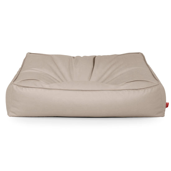 Pouf Divano Sloucher - Pelle Vegana Avorio 01