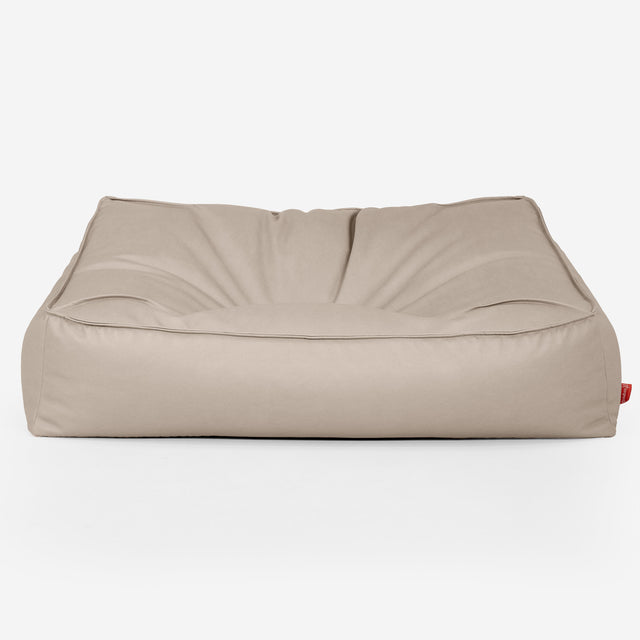Pouf Divano Sloucher - Pelle Vegana Avorio 01