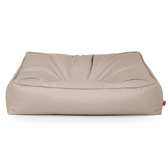 Pouf Divano Sloucher - Pelle Vegana Avorio 01