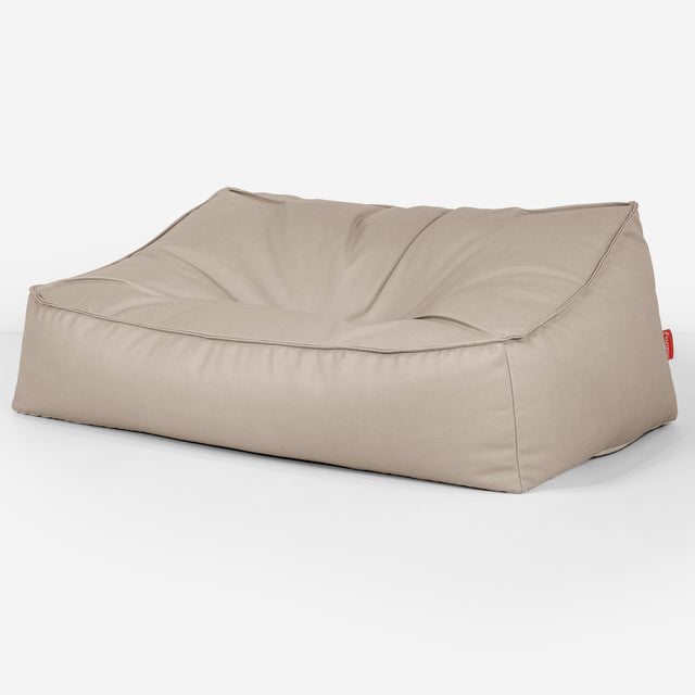 Pouf Divano Sloucher - Pelle Vegana Avorio 03