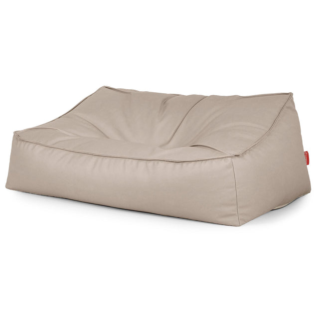 Pouf Divano Sloucher - Pelle Vegana Avorio 03