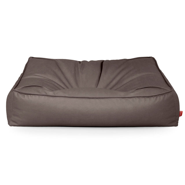 Pouf Divano Sloucher - Pelle Vegana Cioccolato 01