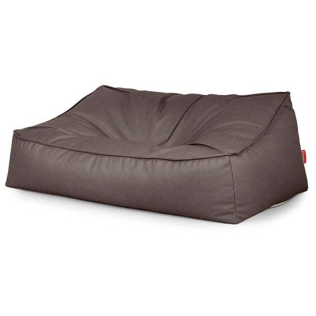 Pouf Divano Sloucher - Pelle Vegana Cioccolato 03