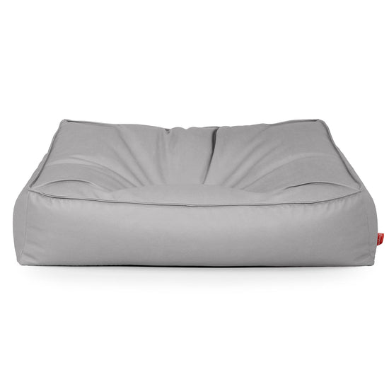 Pouf Divano Sloucher - Pelle Vegana Grigio 01