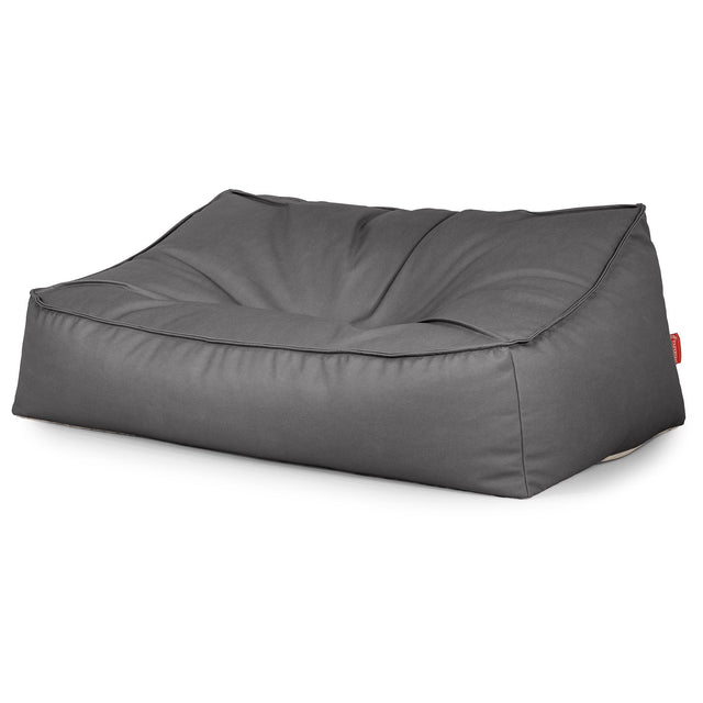 Pouf Divano Sloucher - Pelle Vegana Grigio 03