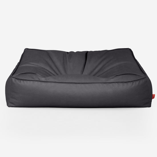 Pouf Divano Sloucher - Pelle Vegana Nero 01
