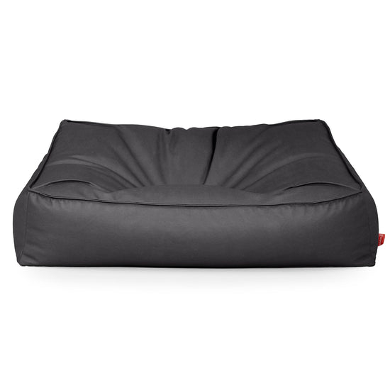 Pouf Divano Sloucher - Pelle Vegana Nero 01